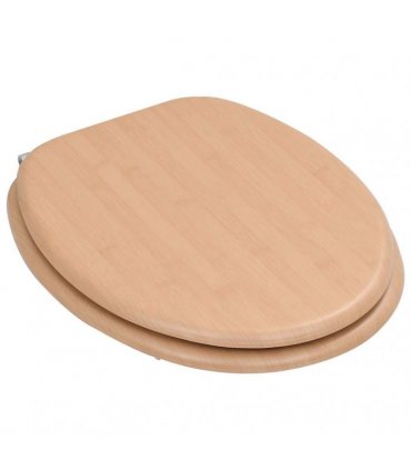 vidaXL WC Toilet Seats 2 pcs with Lids MDF Bamboo Design