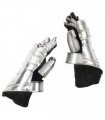 vidaXL Medieval Knight Gauntlets Replica LARP Silver Steel
