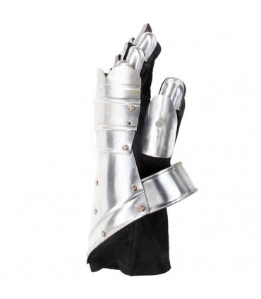 vidaXL Medieval Knight Gauntlets Replica LARP Silver Steel