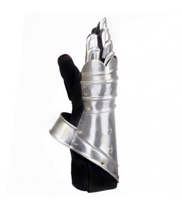 vidaXL Medieval Knight Gauntlets Replica LARP Silver Steel