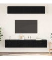 vidaXL TV Cabinet Set Wall-mounted 5 pcs Black Oak Engineered Wood