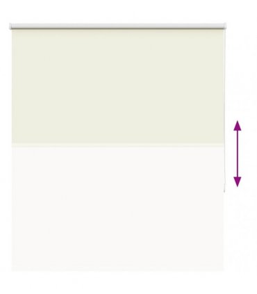 vidaXL Roller Blind Blackout Off White 120x130 cm Fabric Width 116.6 cm Polyester