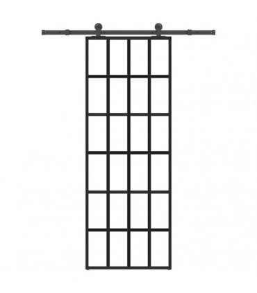 vidaXL Sliding Door with Hardware Set 76x205 cm ESG Glass&Aluminium