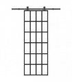 vidaXL Sliding Door with Hardware Set 76x205 cm ESG Glass&Aluminium