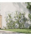 vidaXL Garden Fence 3 pcs Green 110.5 x 42.5 cm Steel