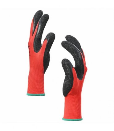 vidaXL Work Gloves 24 pcs Red and Black 11 / XXL Latex Coating