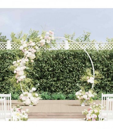 vidaXL Wedding Arch White 223 x 45 x 201 cm Steel