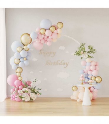 vidaXL Wedding Arch White 223 x 45 x 201 cm Steel