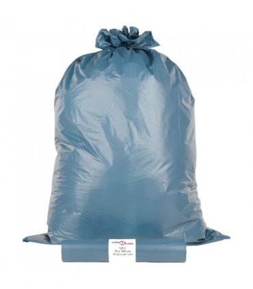 vidaXL Bin Bags 100 pcs Blue 120 L
