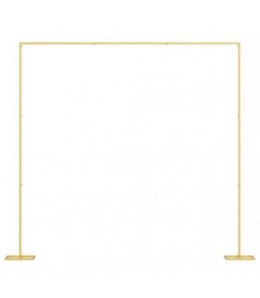 vidaXL Wedding Arch Gold 338 x 35 x 300 cm Steel