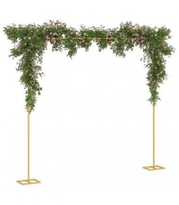 vidaXL Wedding Arch Gold 338 x 35 x 300 cm Steel