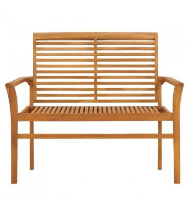 vidaXL Garden Bench | Teak Brown | Fine sanded teak hardwood | 112 cm | Durable