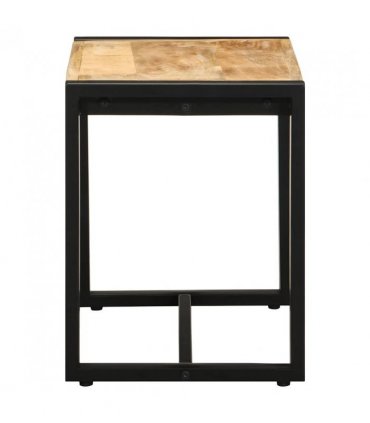 vidaXL Bench 60x35x45 cm Solid Rough Wood Mango