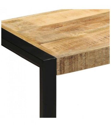 vidaXL Bench 60x35x45 cm Solid Rough Wood Mango