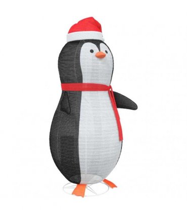 vidaXL Snow Penguin Figure with 600 LEDs Warm White 78 x 178 cm Fabric