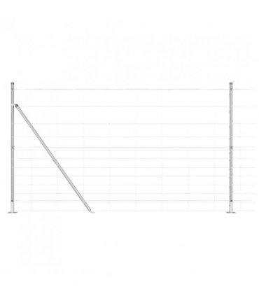 vidaXL Welded Wire Fence with Concrete Base 25 x 1.4 m Silver Mesh