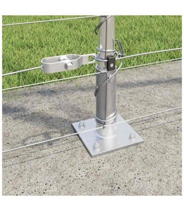 vidaXL Welded Wire Fence with Concrete Base 25 x 1.4 m Silver Mesh