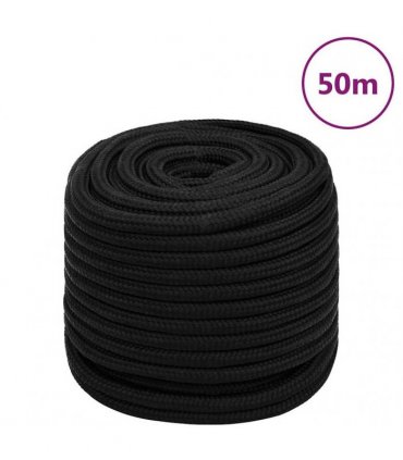 vidaXL Work Rope Black 16 mm 50 m Polyester