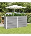 vidaXL Planter Light Grey 160 x 40 x 75 cm Steel