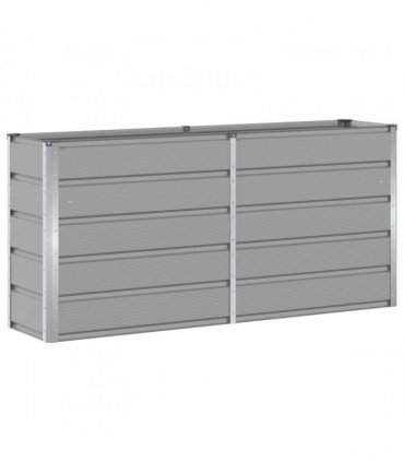 vidaXL Planter Light Grey 160 x 40 x 75 cm Steel