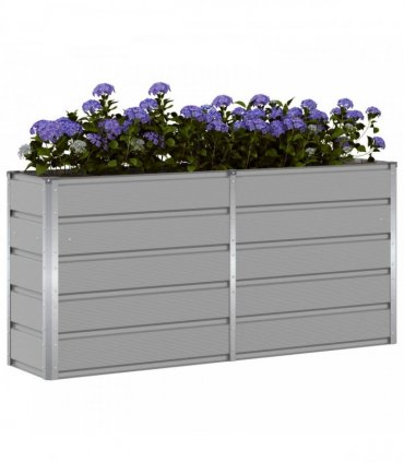 vidaXL Planter Light Grey 160 x 40 x 75 cm Steel