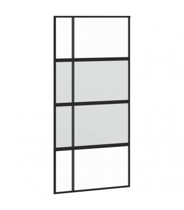 vidaXL Sliding Door with Hardware Set 102.5x205 cm Tempered Glass and Aluminium
