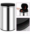 vidaXL Automatic Sensor Dustbin 60 L Stainless Steel