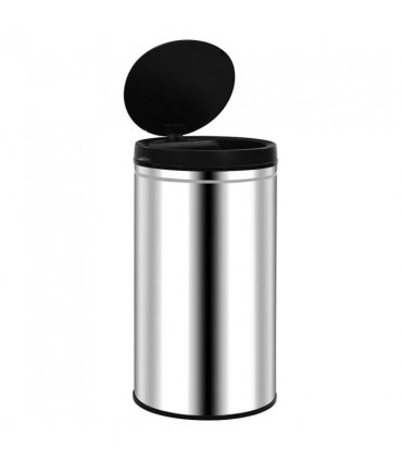 vidaXL Automatic Sensor Dustbin 60 L Stainless Steel
