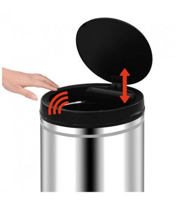 vidaXL Automatic Sensor Dustbin 60 L Stainless Steel