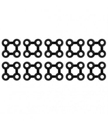 vidaXL Mat Connectors 10 pcs Rubber Black