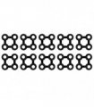 vidaXL Mat Connectors 10 pcs Rubber Black