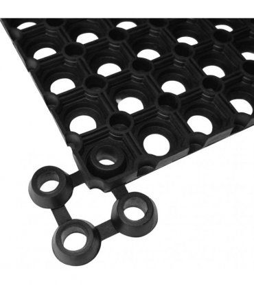 vidaXL Mat Connectors 10 pcs Rubber Black
