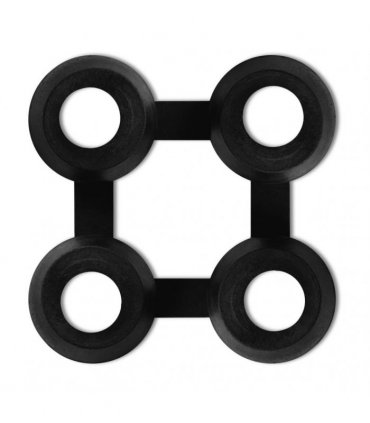 vidaXL Mat Connectors 10 pcs Rubber Black