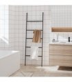 vidaXL Towel Rack Ladder with 5 Tiers Black 58x175 cm Iron