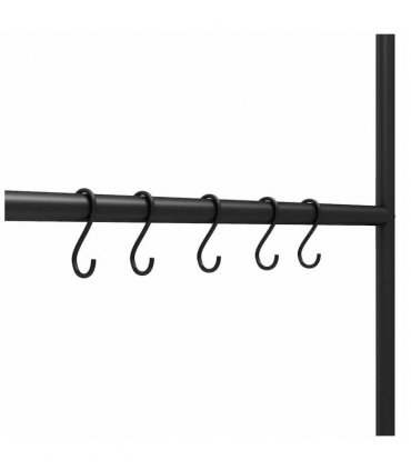 vidaXL Towel Rack Ladder with 5 Tiers Black 58x175 cm Iron