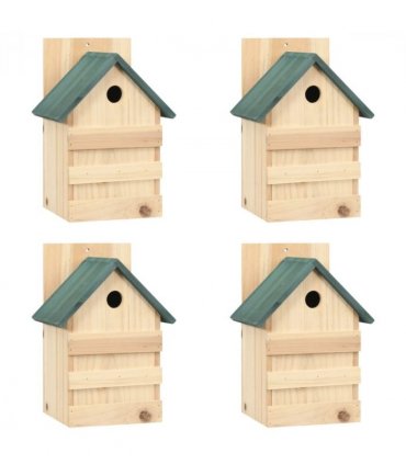 vidaXL Bird Houses 4 pcs 23x19x33 cm Firwood