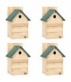 vidaXL Bird Houses 4 pcs 23x19x33 cm Firwood