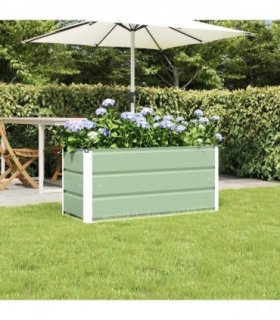vidaXL Planter Green 100 x 40 x 45 cm Steel