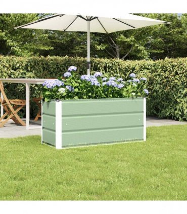 vidaXL Planter Green 100 x 40 x 45 cm Steel