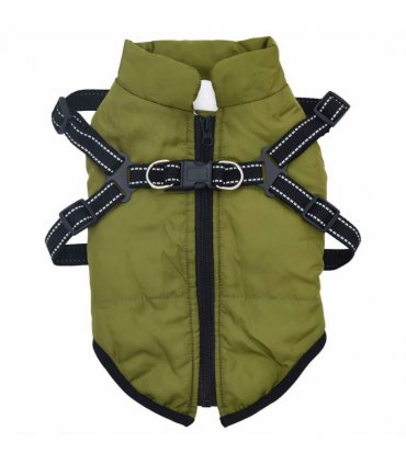 vidaXL Dog Coat Army Green L24