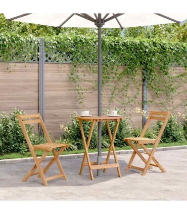 vidaXL Folding Garden Table 60x75 cm Solid Acacia Wood