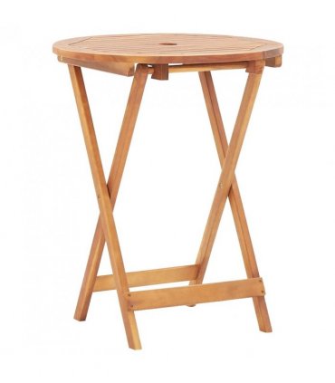 vidaXL Folding Garden Table 60x75 cm Solid Acacia Wood
