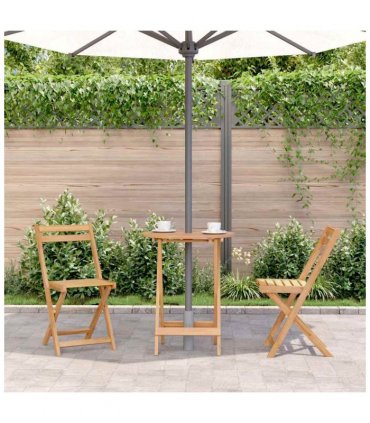 vidaXL Folding Garden Table 60x75 cm Solid Acacia Wood