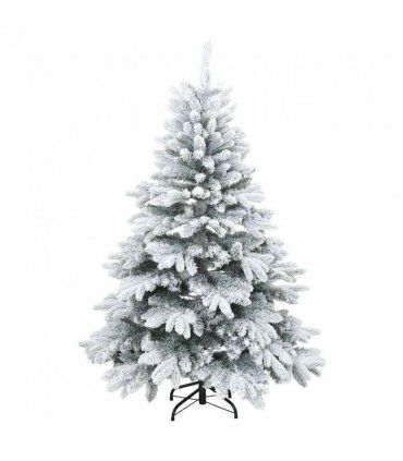 vidaXL Artificial Hinged Christmas Tree Snow Flocked White 120 cm