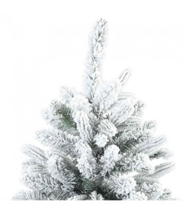 vidaXL Artificial Hinged Christmas Tree Snow Flocked White 120 cm