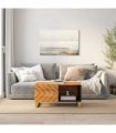 vidaXL Coffee Table Brown and Black 80x50x40 cm Solid Wood Mango