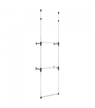vidaXL Telescopic Wardrobe System with Rods Aluminium