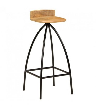 vidaXL Bar Chairs 2 pcs Solid Mango Wood