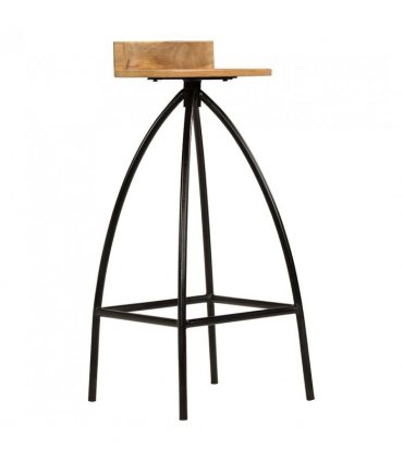 vidaXL Bar Chairs 2 pcs Solid Mango Wood