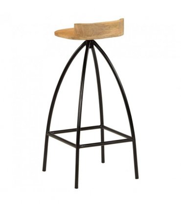 vidaXL Bar Chairs 2 pcs Solid Mango Wood